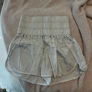 White High Waist Athletic Shorts